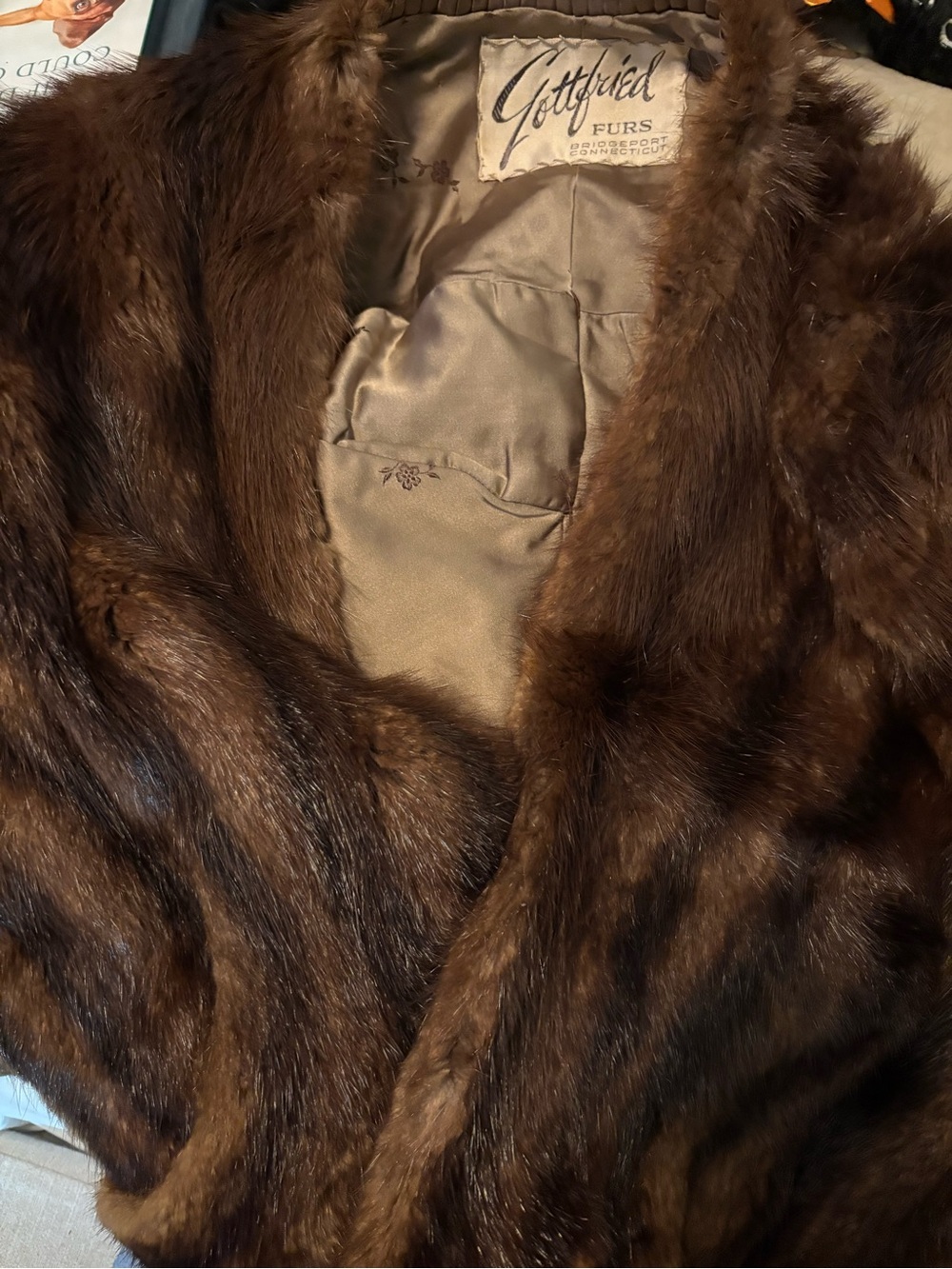 Vintage Gottfried Furs Brown Mink Wrap